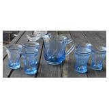 Fostoria Jamestown Pitcher & Glasses