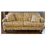 Floral Arm Sofa with Pillows