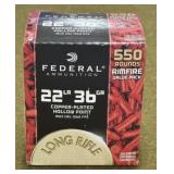 550 rnds Federal .22 LR Ammo