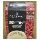 550 rnds Federal .22 LR Ammo