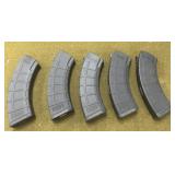 5-30 rnd AK-47 Magazines