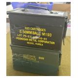 2 Metal Ammo Cans