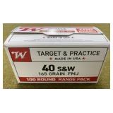 100 rnds Winchester .40 S&W Ammo