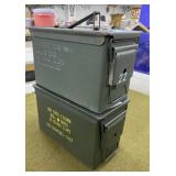 2 Metal Ammo Cans
