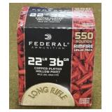 550 rnds Federal .22 LR Ammo
