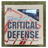 25 rnds Hornady 9mm Ammo