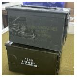 2 Metal Ammo Cans