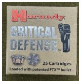 25 rnds Hornady .38 Spl +P Ammo
