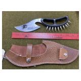 Fighting Knife & Leather Sheath