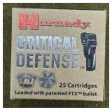 25 rnds Hornady .38 Spl +P Ammo