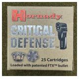 25 rnds Hornady .38 Spl +P Ammo