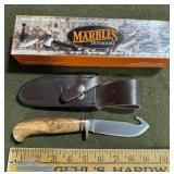 Marbles Gut Hook Knife with Sheath