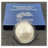 2010-W Unc. Half Dollar Clad "Veterans Disabled"