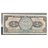 1961 Mexico 1 Peso Banknote Unc.