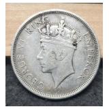 1937 Southern Rhodesia 1/2 Crown Silver