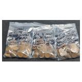 (3) Hundred "S" Mint Wheat Cents