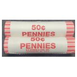 (2) BU Rolls 2009-D L. Cents Presidency