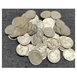 (60) Buffalo Nickels w/ 2 Digit Dates Back To