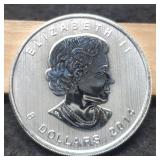 2014 1 1/2 Troy Oz. Silver Canada $8 Artic Fox