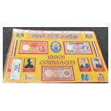 Display w/ 6 Different Currency Banknotes