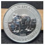 2014 1 1/2 Troy Oz. Silver Canada $8 Artic Fox