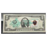 $2 FR Note Unc. Stamped John Deere 200th Birthday