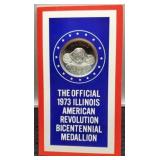 1973 Illinois Illiniwek Sterling Silver Medallion