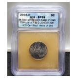 2006-D Slab Nickel Satin Finish ICG SP69