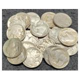 (20) Full Date Buffalo Nickels