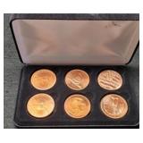 (6) Different 1 Oz. Copper Rounds w/