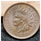1899 Indian Head Cent AU