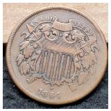 1864 Two Cent Visable WE