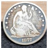 1877 Liberty Seated Half Dollar VG8