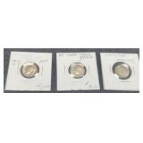(3) Mint Error R. Dimes 2 Off Center & Broken Die