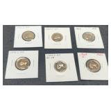 (6) Proof Nickels 1964-1972-S