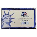 2001 10 Coin Proof Set