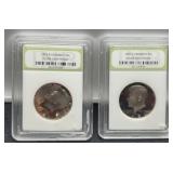 (2) Slab Proof K. Half Dollars