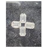 1.03 Carat Total In 4 Matching Brilliant Emerald