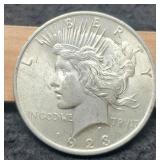1923 Peace Dollar AU