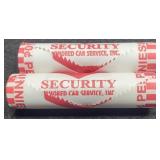 (2) BU Rolls 2009-D L. Cents Log Cabin