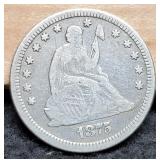 1875 Seated Liberty Quarter