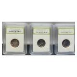 (3) Slab Proof Quarters INB DCAM Gem Proof