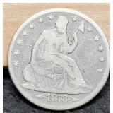 1873 w/ Arrows Liberty Seated Half Dollar F12