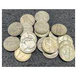 (20) Silver War Nickels