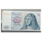 1977 German 10 Deutsche Mark Banknote Unc.