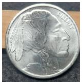 1 Troy Oz. Silver Buffalo/Indian Round