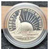 1986-S Proof Half Dollar Clad "Liberty" In Capsule