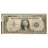 1934 $1 Funny  Back Silver Certificate Note