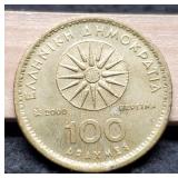 2000 Greece 100 Drachmes