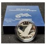 2008 Proof Silver Dollar "Bald Eagle" w/